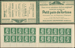 CARNETS (N° Yvert) - 170-C1    Pasteur, 10c. Vert, N°170, S. 93, TORTOSA, Grosse Variété De Piquage Par Pliage, TTB - Sonstige & Ohne Zuordnung