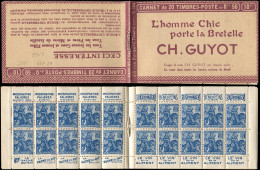 CARNETS (N° Yvert) - 257-C5    Jeanne D'Arc, 50c. Bleu, N°257a, T I, S. 166-A, CH. GUYOT, TTB - Autres & Non Classés