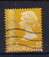 Hong Kong: 1975/82   QE II     SG320a      70c   Chrome-yellow   Used   - Gebraucht