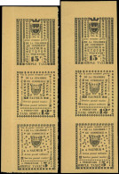 ** Spécialités Diverses - TIMBRES DE GREVE, SAUMUR 5f., 12f. Et 15f. Noir S. Jaune, Percés En Ligne Et Non Dentelés, TB, - Altri & Non Classificati