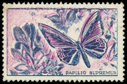 (*) Spécialités Diverses - VIGNETTES PS12 : Papilio Supremus, Bleu Et Rose, TB - Altri & Non Classificati
