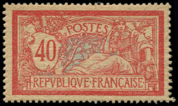 ** VARIETES - 119d  Merson, 40c. Rouge Et Bleu, Papier GC, Bien Centré, TB - Neufs