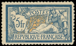 ** VARIETES - 123i  5f. Bleu Et Chamois, DENTELE 11, RR, TTB. C, Cote Maury - Neufs