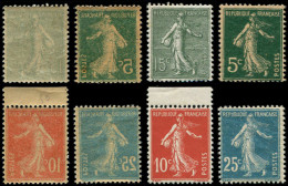 ** VARIETES - 130h, 137l, 138m, 140s, Tous Impression RECTO-VERSO, TB - Unused Stamps