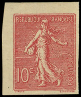 * NON DENTELES - 129d  Semeuse Lignée, 10c. Rose, Bdf, Infime Ch., TB - Non Classificati