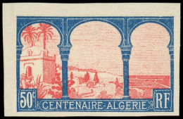 ** NON DENTELES - 263a  Centenaire De L'Algérie, 50c. Bleu Et Rose, NON DENTELE, TB - Non Classificati