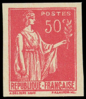 ** NON DENTELES - 283l  Paix, 50c. Rose-rouge, T II, TB - Non Classés