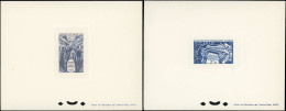 EPREUVES DE LUXE - 879 Et 881, Journée Du Timbre 1951 Et Textile, 2 épreuves, TB - Luxury Proofs