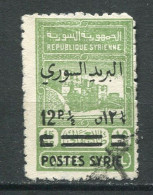 26067 Syrie N°288° 12 1/2 Pi. S.15pi Vert-olive, Timbre Fiscal Surchargé  1945  TB - Gebraucht