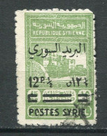 26067 Syrie N°288° 12 1/2 Pi. S.15pi Vert-olive, Timbre Fiscal Surchargé  1945  TB - Oblitérés