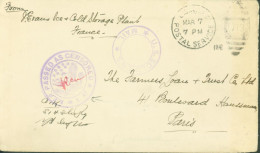 Guerre 14 Armée Américaine Cachet U.S Soldiers Mail CAD Postal Service MAR 7 7PM 1918 APO Killer 713 Censure A87 - 1. Weltkrieg 1914-1918