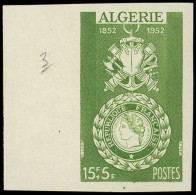 ** ALGERIE 296 : Médaille Militaire, Essai De Couleur En Vert, NON DENTELE Bdf, TB - Altri & Non Classificati