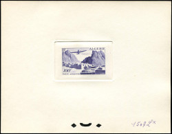 ALGERIE PA 10 : El Kantara 100f., épreuve D'atelier En Bleu-violet (couleur 1507), TB - Airmail