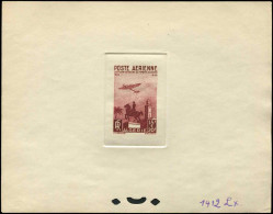 ALGERIE PA 13 : Monument, 15f. + 25f., épreuve D'atelier En Brun Violacé (couleur 1412), TB - Airmail