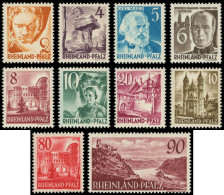 ** ALLEMAGNE Z.O.F.  RHENANIE 30/38 : La Série, TB - Otros & Sin Clasificación