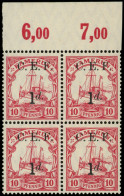 ** CAMEROUN 27a : 1d. S. 10p. Rouge, BLOC De 4 Bdf, Surch. NOIRE, TB - Altri & Non Classificati