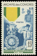 ** COMORES 12 : 15f. Bleu, Vert Et Jaune, Médaille Militaire, TB - Other & Unclassified