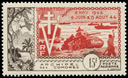 * COMORES PA4 : 15f. Rouge Brique Et Brun, Liberation, TB - Other & Unclassified