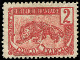 (*) CONGO 28b : 2c. Brique Et Rose, ERREUR Dans La Couleur, TB. Br - Autres & Non Classés