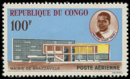 ** CONGO PA11 : 100f. Polychrome, Mairie De Brazzaville, TB - Autres & Non Classés