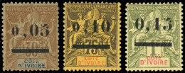 * COTE D'IVOIRE 18/20 : La Série, Surch. De 1904, TB - Autres & Non Classés