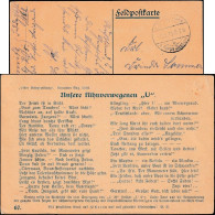 Allemagne 1915. Carte De Franchise Militaire, épopée De Bidasses à Bord D'un Sous-marin - U-Boote