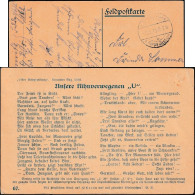 Allemagne 1915. Carte De Franchise Militaire, épopée De Bidasses à Bord D'un Sous-marin - Sottomarini