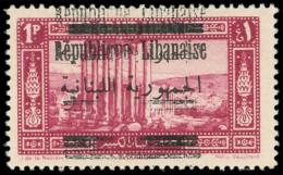 * GRAND LIBAN 100a : 1p. Rose-lilas, DOUBLES Surcharges, TB - Autres & Non Classés