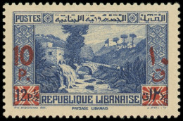 ** GRAND LIBAN 186a : 10p. Sur 12 1/2p. Outremer, Surcharge ROUGE, TB - Other & Unclassified