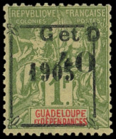 * GUADELOUPE 54B : 40 Sur 1f. Olive, V Et M, TB - Other & Unclassified