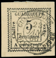 GUADELOUPE Taxe 6 : 5c. Blanc, T VI, Obl., TB, Cote Maury - Other & Unclassified