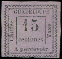 (*) GUADELOUPE Taxe 7 : 15c. Violet, TB - Other & Unclassified