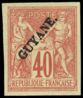 * GUYANE 13 : 40c. Rouge-orange, TB - Autres & Non Classés