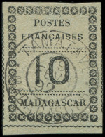 MADAGASCAR 9 : 10c. Noir Sur Vert-bleu, Oblitéré, TB - Autres & Non Classés