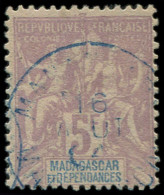 MADAGASCAR 42 : 5f. Violet, Oblitéré, TB - Autres & Non Classés