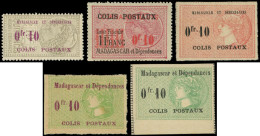 * MADAGASCAR Colis Postaux 1, 2 Et 3/5, TB - Autres & Non Classés