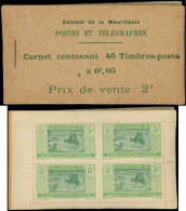 ** MAURITANIE Carnet C20 : 40 Timbres à 0,05 Vert, TB - Altri & Non Classificati