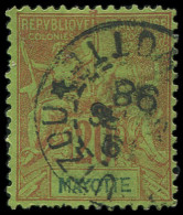 MAYOTTE 7 : 20c. Brique Sur Vert, Type Groupe, Oblitéré, TB - Other & Unclassified