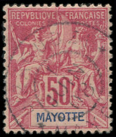 MAYOTTE 11 : 50c. Rose, Type Groupe, Oblitéré, TB - Sonstige & Ohne Zuordnung