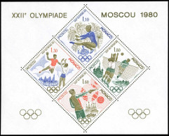 ** MONACO BF Spéciaux 11 : J.O De Moscou 1980, TB - Blocks & Kleinbögen