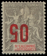 (*) NOUVELLE CALEDONIE 105a : 05 Sur 15c. Gris, Surcharge RENVERSEE, TB - Neufs