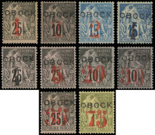 * OBOCK 21/30 : Série Surchargée De 1892, TB - Other & Unclassified