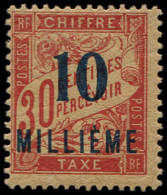 * PORT-SAID Taxe 7c : 10m. Sur 30c. Rouge-carmin, Millième SANS S, TB. S - Other & Unclassified