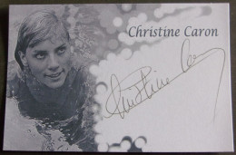 Christine CARON - Dédicace - Hand Signed - Autographe Authentique - Natation