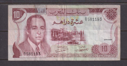 MOROCCO - 1970 10 Dirhams Circulated Banknote - Marruecos