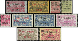 * WALLIS ET FUTUNA 30/39 : Série Courante De 1920, 10 Valeurs, TB - Ungebraucht