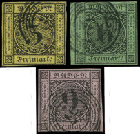 ALLEMAGNE (ANCIENS ETATS) BADE 2/4 Obl., N°4 Au Filet En Bas, Sinon TB - Altri & Non Classificati