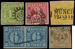 ALLEMAGNE (ANCIENS ETATS) BAVIERE 9/13 : Type De 1861-62 Obl., N°11 En Paire, TB - Otros & Sin Clasificación