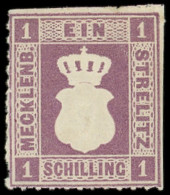 * ALLEMAGNE (ANCIENS ETATS) MECKLEMBOURG-STRELITZ 3 : 1s. Violet-brun, TB. Br - Mecklenburg-Strelitz