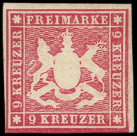 * ALLEMAGNE (ANCIENS ETATS) WURTEMBERG 14 : 9k. Rose, Forte Ch., Un Point Clair, Aspect TB. J - Otros & Sin Clasificación